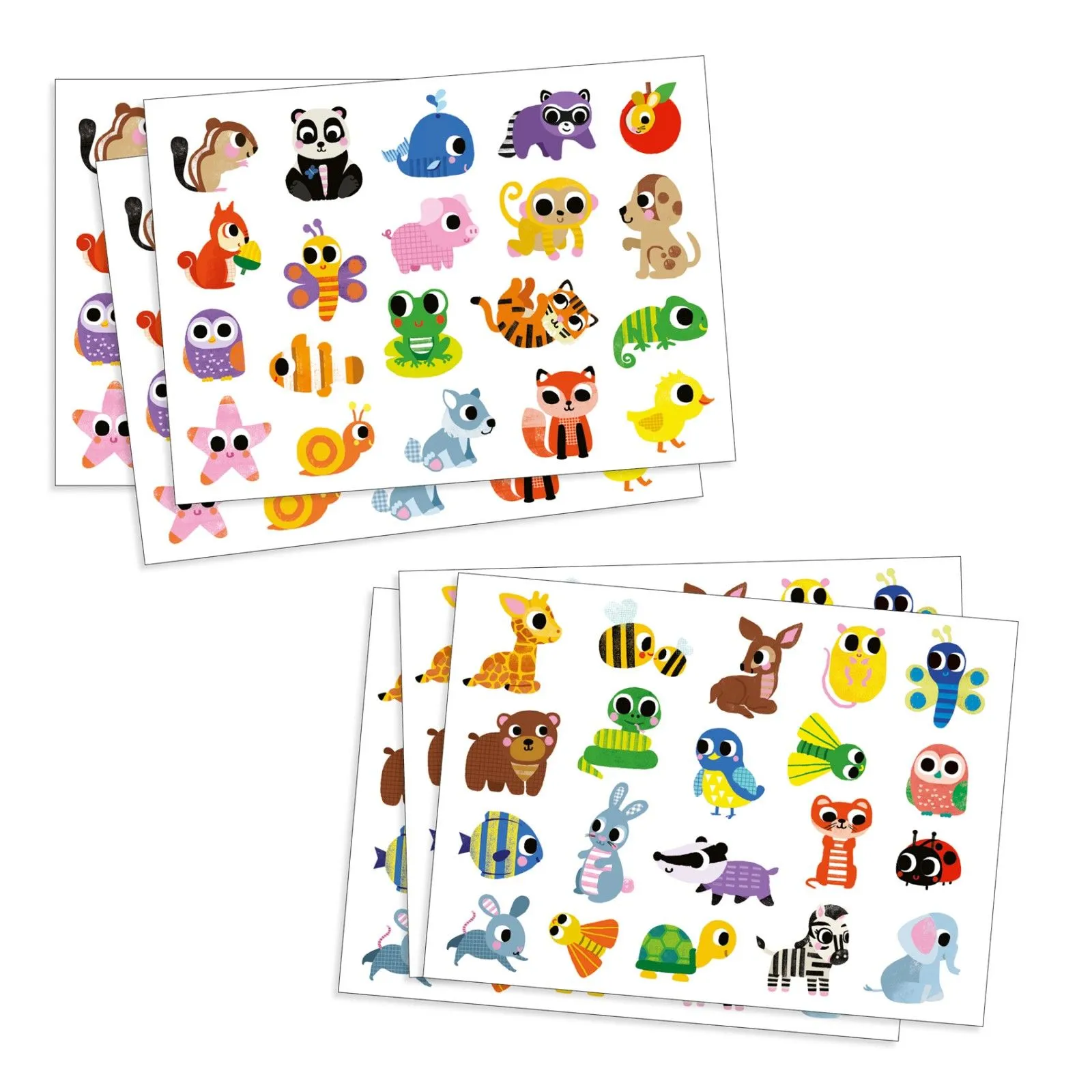 Grosses gommettes pour les petits - Bébés animaux - DJE-DJ09084 - DJECO - Stickers et gommettes - Le Nuage de Charlotte
