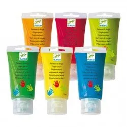 6 tubes de peinture à doigts - DJE-DJ08860 - DJECO - Peintures - Le Nuage de Charlotte