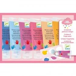 6 finger paint's tubes Sweet - DJE-DJ09000 - DJECO - Paintings - Le Nuage de Charlotte