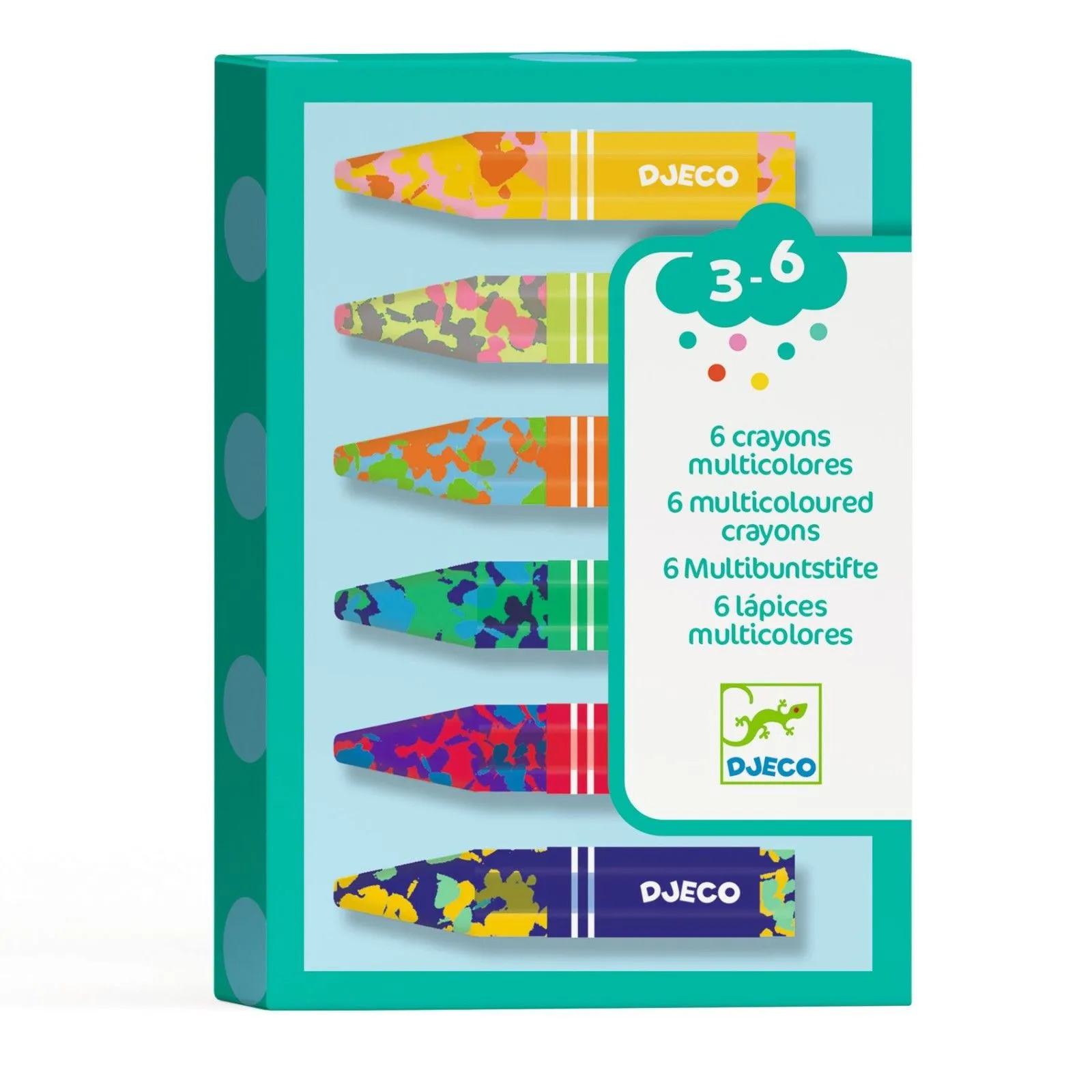 6 multicoloured flower crayons - DJE-DJ09006 - DJECO - Pens, pencils, ... - Le Nuage de Charlotte
