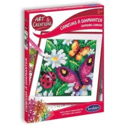 Diamond Canvas - Butterflies & Daisies - STS-2026 - SentoSphère - Creative boxes - Le Nuage de Charlotte