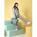 Cartable Vintage Fantasy 38 cm - Green Flowers - CAME-VIG-CA38-35N - Caméléon - Cartables et sac à dos - Le Nuage de Charlotte