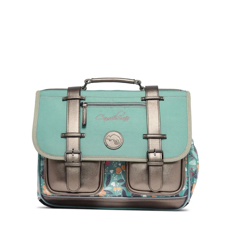 Vintage Fantasy schoolbag 38 cm - Green Flowers - CAME-VIG-CA38-35N - Caméléon - Backpacks - Le Nuage de Charlotte