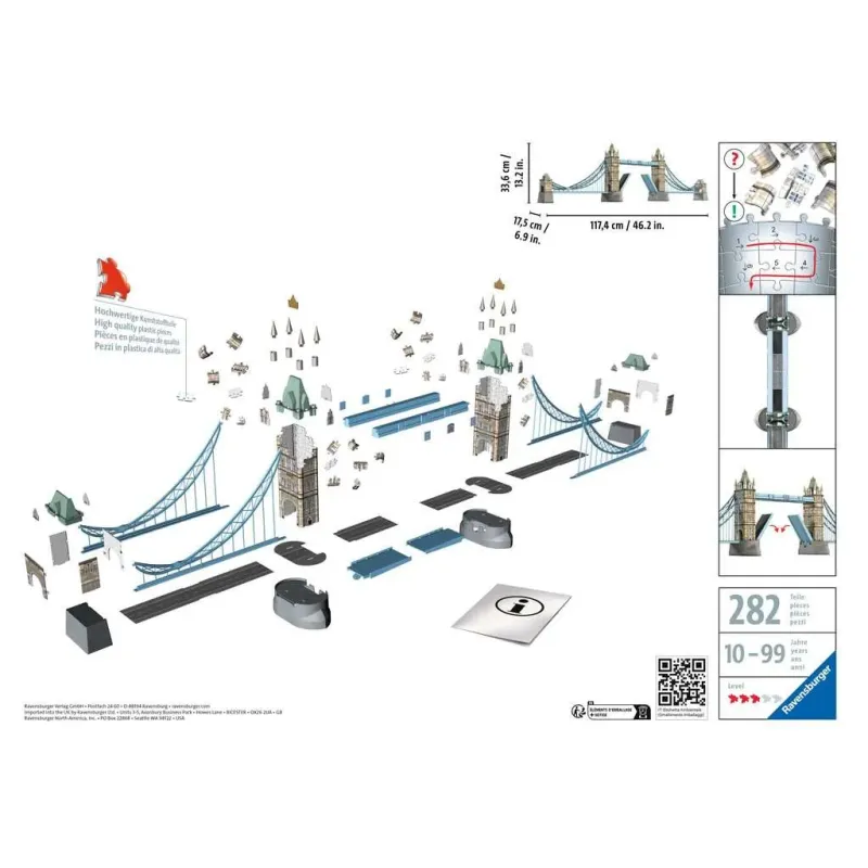 Puzzle 3D - Tower Bridge [282] - RAV-125593 - Ravensburger - 3D Puzzles - Le Nuage de Charlotte