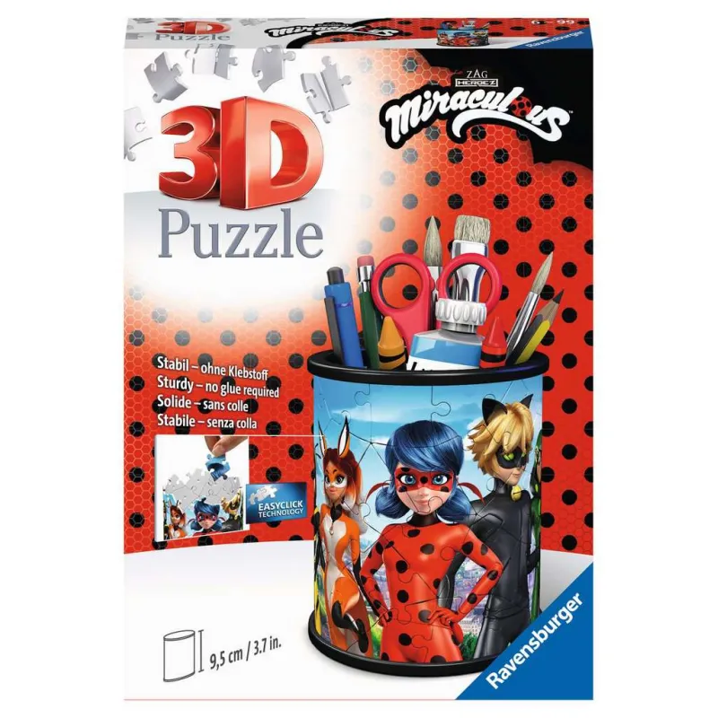 Acheter Puzzle 3D - Miraculous Lady Bug Pencil Box [57] - 3D Puzzle