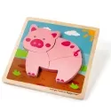 Chunky Lift-Out Puzzle - Pig - BIG-34053 - Bigjigs - Wooden Puzzles - Le Nuage de Charlotte