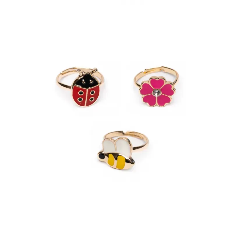 Set de 3 bagues - Ladybug Garden - GPR-84526 - Great Pretenders - Bijoux et boîte à bijoux - Le Nuage de Charlotte