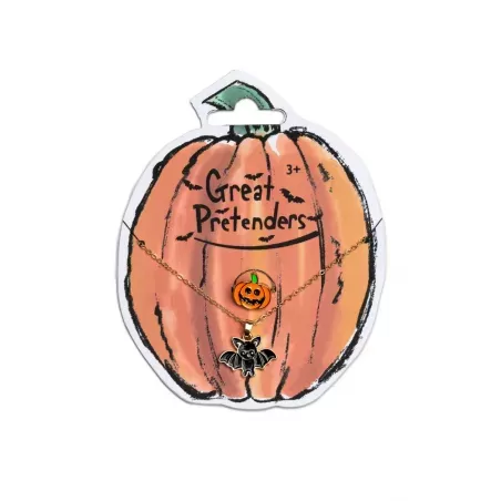 Bat Necklace with Pumpkin Ring - GPR-86136 - Great Pretenders - Jewelry - Le Nuage de Charlotte