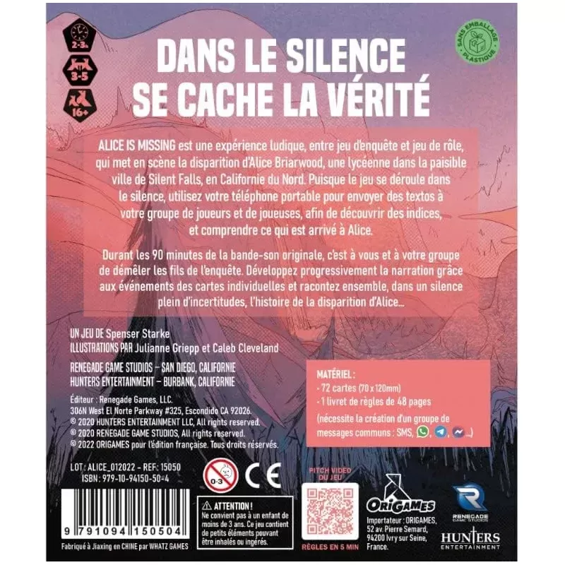 Alice is Missing - ORI-01876 - Origames - for the older - Le Nuage de Charlotte