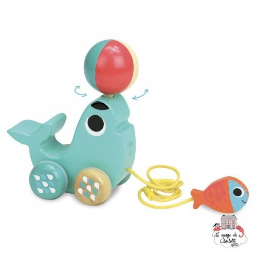 Sea lion pull toy - VIL-7713 - Vilac - Pull Along Toys - Le Nuage de Charlotte