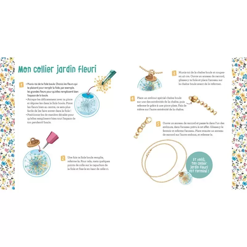 Mes merveilleux bijoux fleuris - AUZ-9791039526845 - Editions Auzou - Kit bijoux - Le Nuage de Charlotte