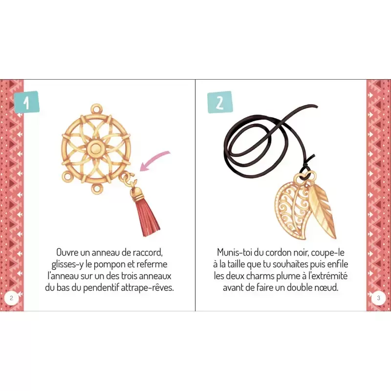 My pretty dreamcatcher necklace - AUZ-9791039522373 - Editions Auzou - Jewelry kit - Le Nuage de Charlotte