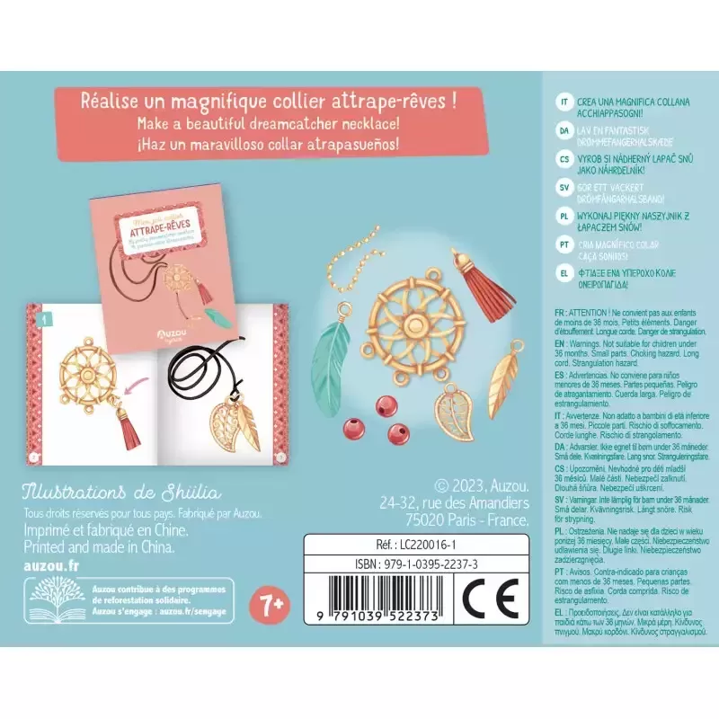 My pretty dreamcatcher necklace - AUZ-9791039522373 - Editions Auzou - Jewelry kit - Le Nuage de Charlotte