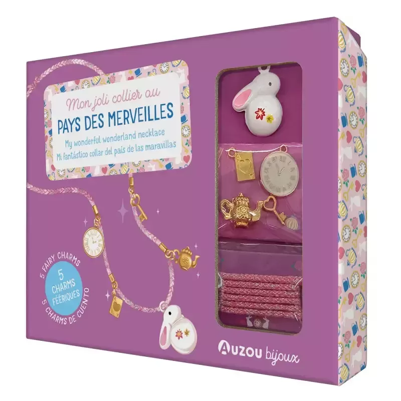 My wonderful wonderland necklace - AUZ-9791039523271 - Editions Auzou - Jewelry kit - Le Nuage de Charlotte