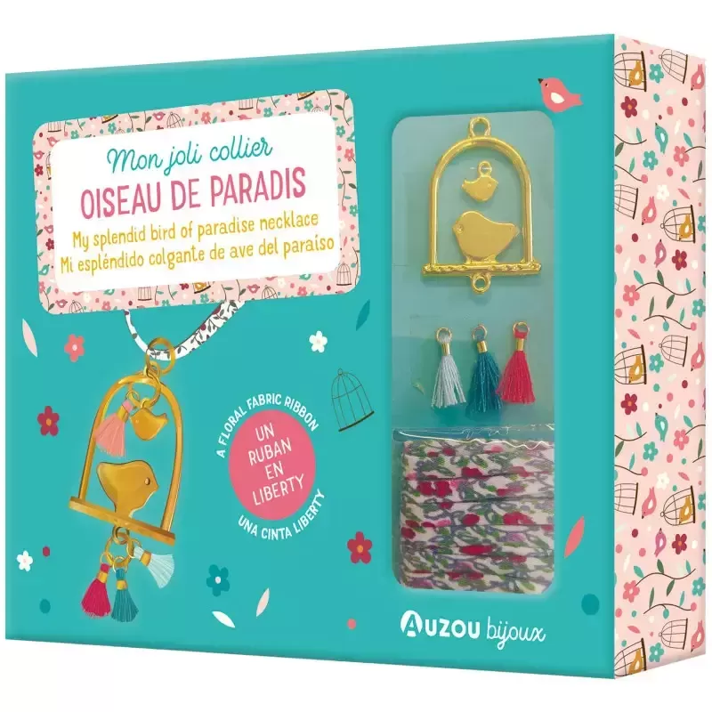 My splendid bird of paradise necklace - AUZ-9791039507028 - Editions Auzou - Jewelry kit - Le Nuage de Charlotte