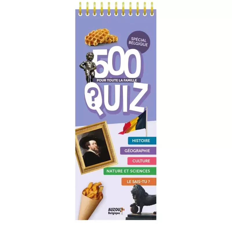 Mes 500 quiz - Spécial Belgique - AUZ-9782733882191 - Editions Auzou - Hole punch, stapler, etc. - Le Nuage de Charlotte