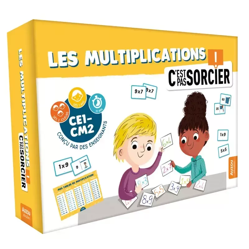Les multiplications - C'est pas sorcier - AUZ-9791039524650 - Editions Auzou - Jeux de société - Le Nuage de Charlotte