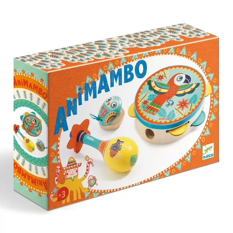 Set of 3 instruments: Tambourine, maracas, castanet - DJE-DJ06016 - Djeco - Music - Le Nuage de Charlotte