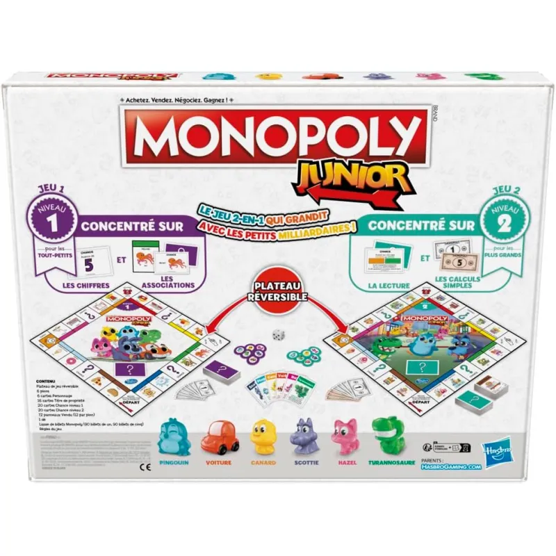 Monopoly Junior - Hasbro Ed 2014 - Ludessimo - jeux de société
