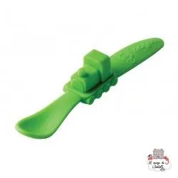 Cuillère repas pour bébé "Train" vert - OOGS841 - Oogaa - Assiettes et Bols - Le Nuage de Charlotte