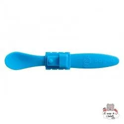 Silicone Baby Spoon "Train" blue - OOGS840 - Oogaa - Plates and Bowls - Le Nuage de Charlotte