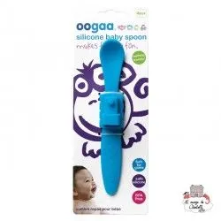Silicone Baby Spoon "Train" blue - OOGS840 - Oogaa - Plates and Bowls - Le Nuage de Charlotte