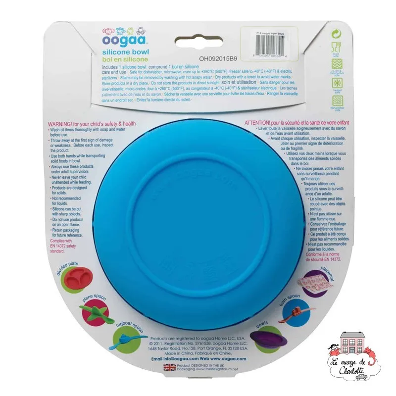Silicone Blue Bowl - OOG714 - Oogaa - Plates and Bowls - Le Nuage de Charlotte