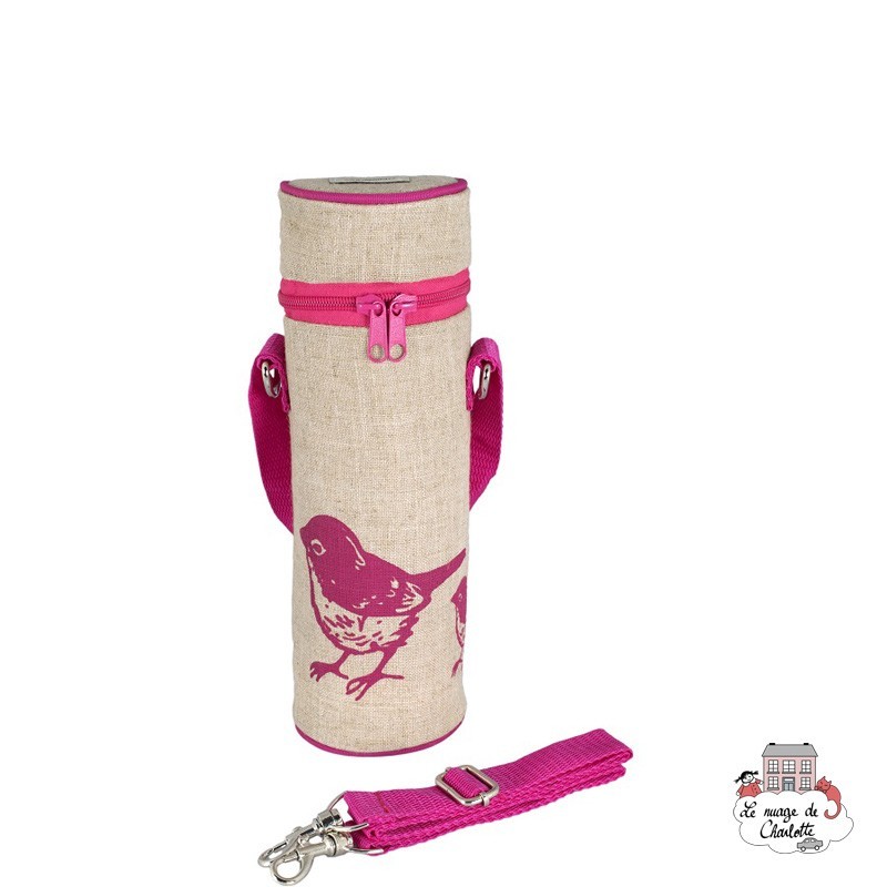 Pink Birds Bottle Bag Uncoated - SOYBB-PIBI-RU - SoYoung - Cooler Bags - Le Nuage de Charlotte