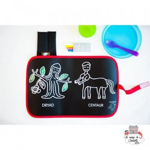 Reversible Chalk Placemat "Mythology" - JJB-CM-GM - Jaq Jaq Bird - Drawing boards and slates - Le Nuage de Charlotte