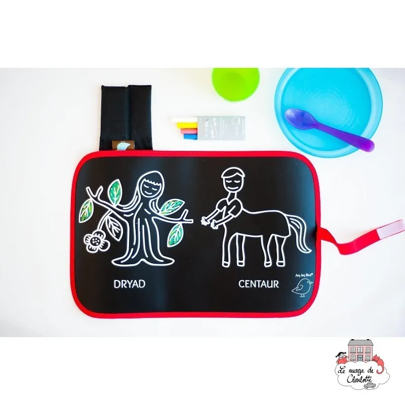 Reversible Chalk Placemat "Mythology" - JJB-CM-GM - Jaq Jaq Bird - Drawing boards and slates - Le Nuage de Charlotte