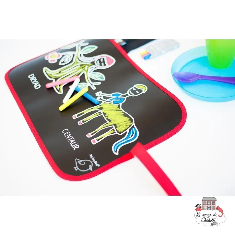 Reversible Chalk Placemat "Mythology" - JJB-CM-GM - Jaq Jaq Bird - Drawing boards and slates - Le Nuage de Charlotte