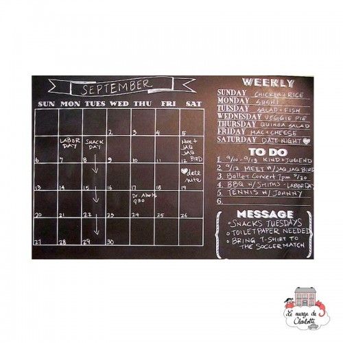 Calendar - JJB-CC-17 - Jaq Jaq Bird - Drawing boards and slates - Le Nuage de Charlotte
