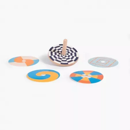 Optical wooden spinning top - MRY-711249 - Moulin Roty - Other Skill Games - Le Nuage de Charlotte