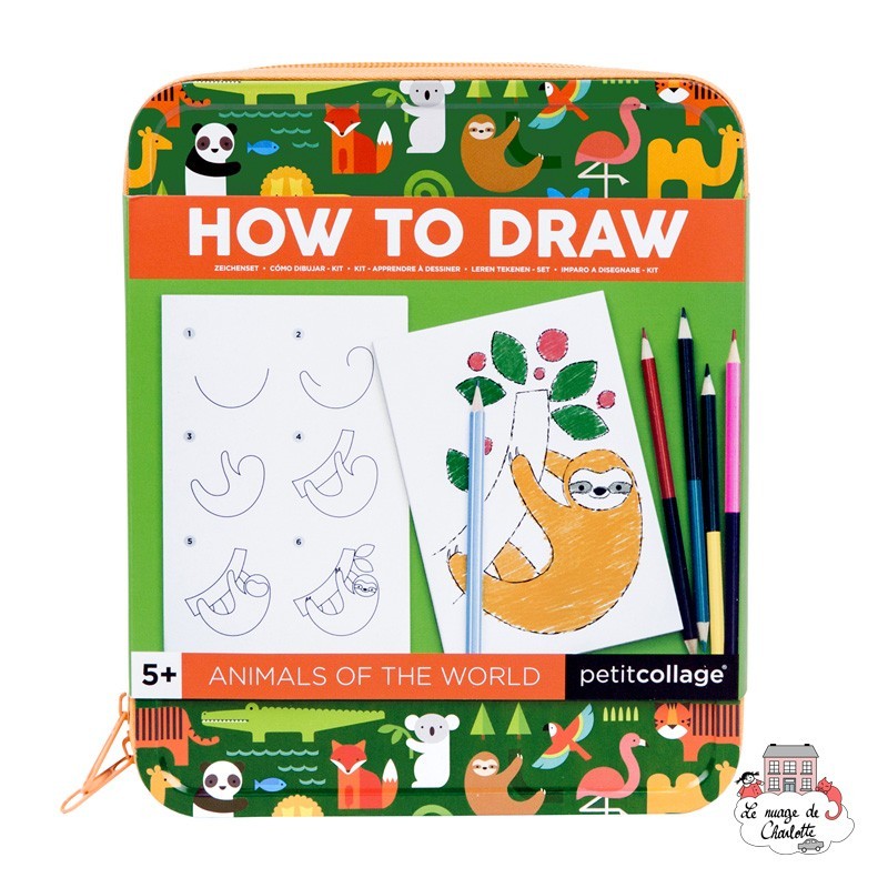 How to Draw "Animals of the world" - PTC-5074458 - Petit Collage - Drawings and paintings - Le Nuage de Charlotte