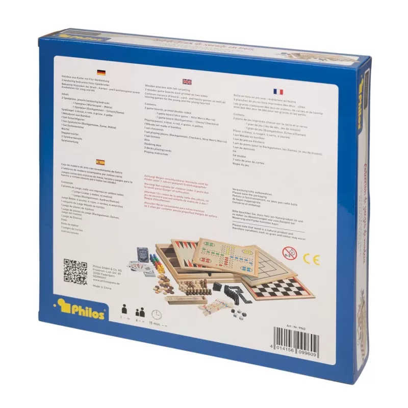 Wooden Game Compendium 10 - PHIL-9960 - Philos - Board Games - Le Nuage de Charlotte