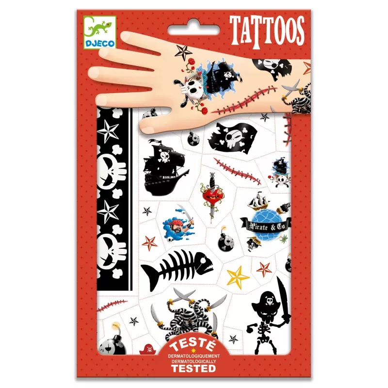 Tattoos Pirates - DJE-DJ09584 - DJECO - Temporary Tattoos - Le Nuage de Charlotte