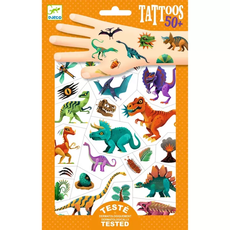 Tattoos Dino club - DJE-DJ09598 - DJECO - Tatouages éphémères - Le Nuage de Charlotte