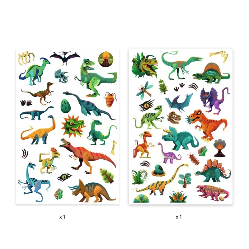 Tattoos Dino club - DJE-DJ09598 - DJECO - Temporary Tattoos - Le Nuage de Charlotte