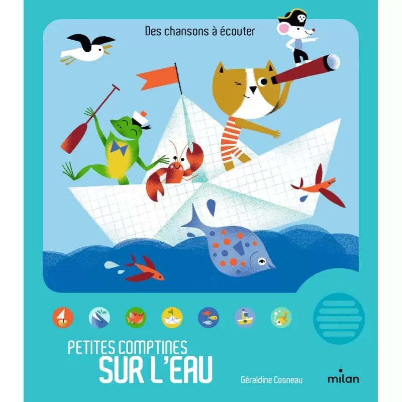 Petites Comptines sur l'eau - MILA-9782745996305 - Milan - Imagiers et éveil - Le Nuage de Charlotte