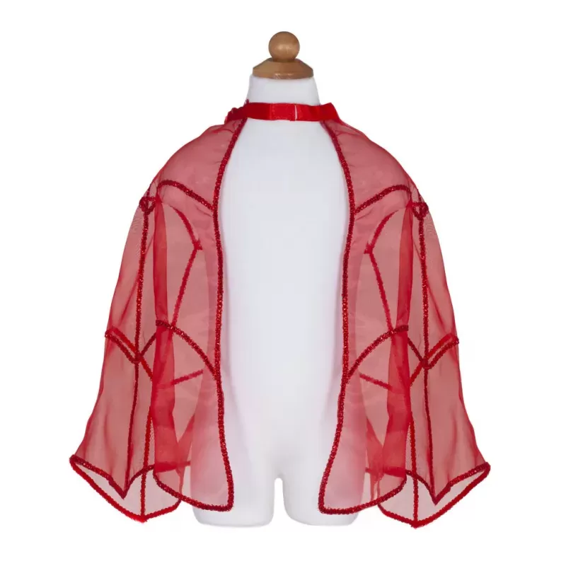 Red Bat Cape with Sequins Mask - GPR-51275 - Great Pretenders - Disguises - Le Nuage de Charlotte