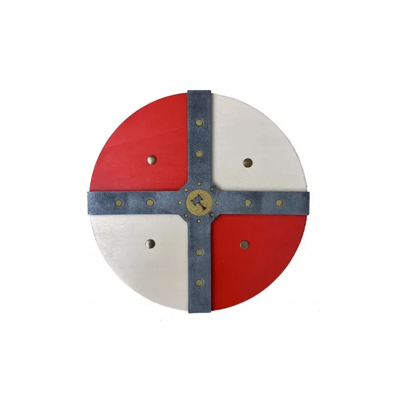 Bouclier Historik Viking Thor (rouge/blanc) - KMT-ST755 - Kàlid Medieval Toys - Déguisements - Le Nuage de Charlotte