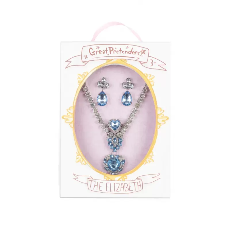 The Marilyn, Blue/Silver, 4 piece Set - GPR-85011 - Great Pretenders - Jewelry - Le Nuage de Charlotte