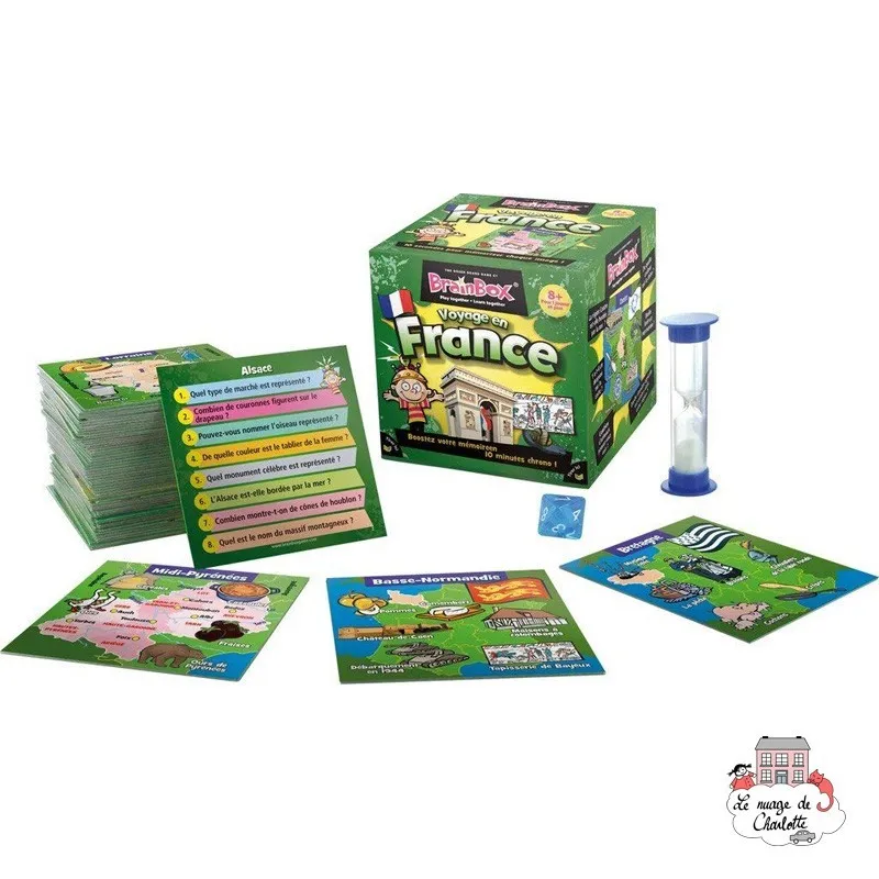 BrainBox - Voyage en France - GBG-301386 - Green Board Games - Board Games - Le Nuage de Charlotte