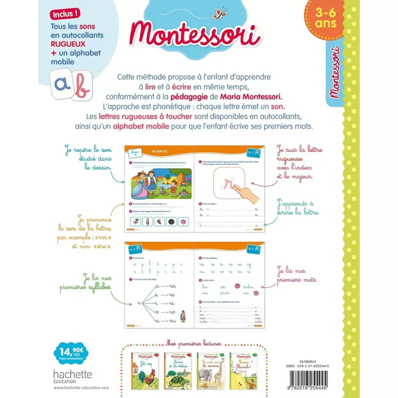 Montessori - J'apprends à lire et à écrire - HACH-9782016255445 - Hachette - Livres d'Activités - Le Nuage de Charlotte