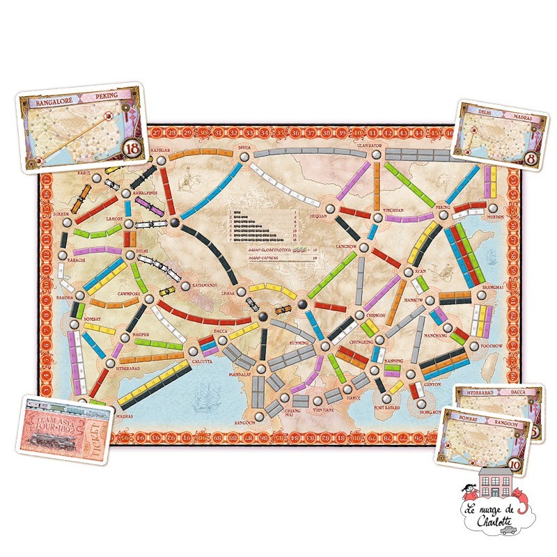 Ticket to Ride - Map Col. 1 "Asia" - DOW-75115 - Days of Wonder - Board Games - Le Nuage de Charlotte