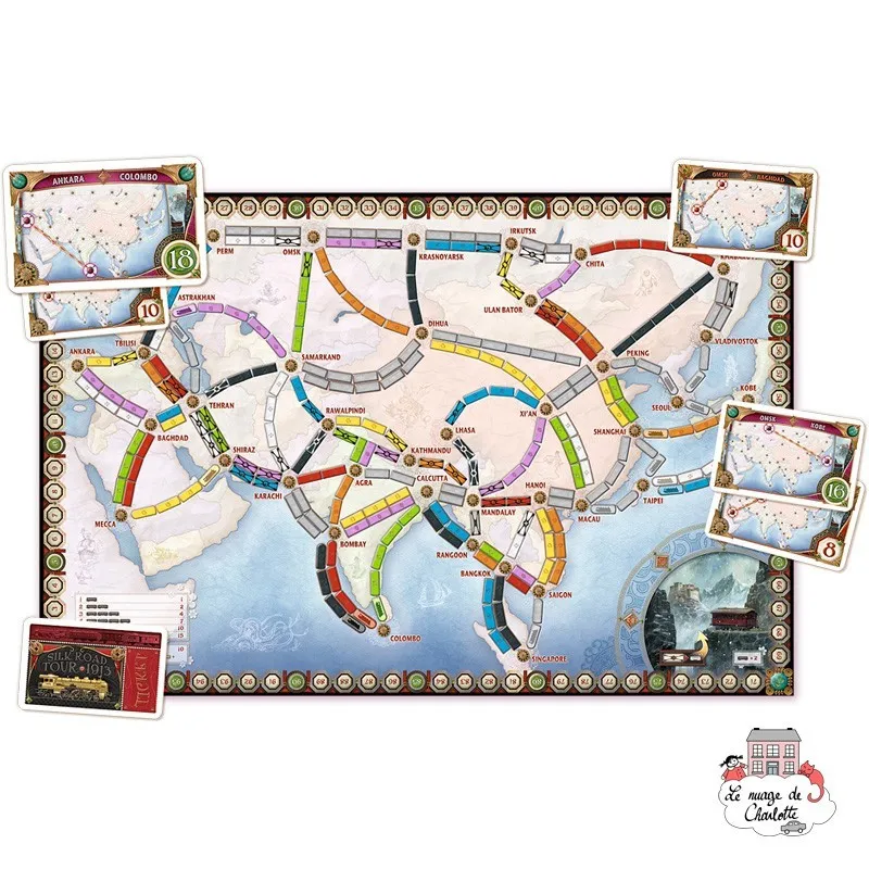 Ticket to Ride - Map Col. 1 "Asia" - DOW-75115 - Days of Wonder - Board Games - Le Nuage de Charlotte