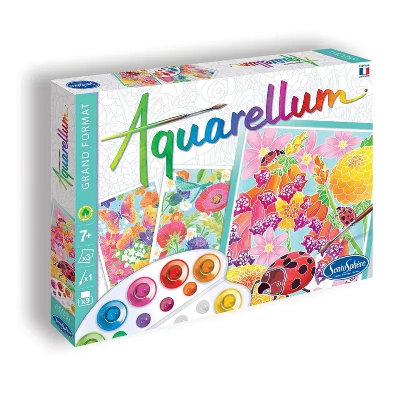 Aquarellum Grand Format - In the flowers - STS-6391 - SentoSphère - Drawings and paintings - Le Nuage de Charlotte