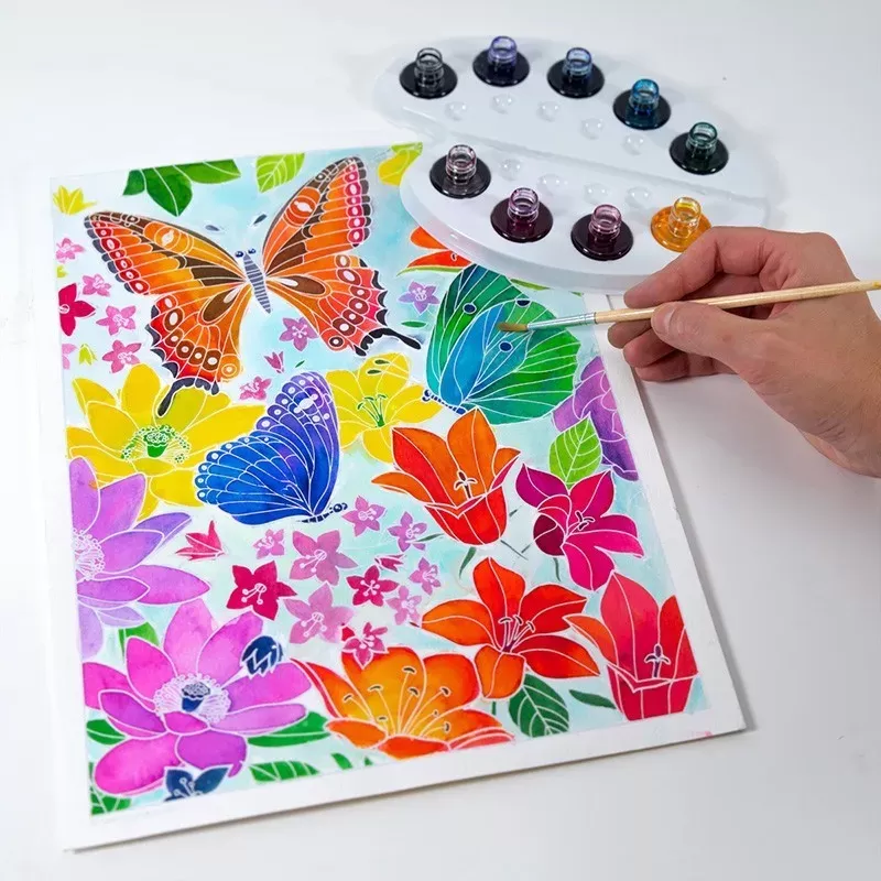 Aquarellum Grand Format - Dans les fleurs - STS-6391 - SentoSphère - Dessins et peintures - Le Nuage de Charlotte