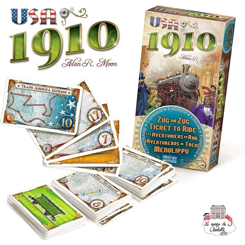 Ticket to Ride - Exp. USA 1910 - DOW-7536 - Days of Wonder - Board Games - Le Nuage de Charlotte