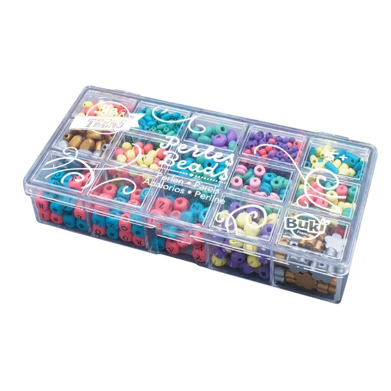 Wooden bead box - Colors - BUK-PE015 - Buki - Stringing beads - Le Nuage de Charlotte